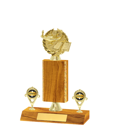  Gd Edged Trophy <Br>18cm Plus Figurine