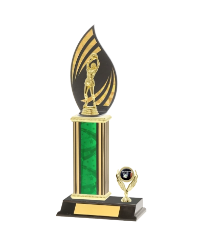  F/Back Tube Trophy On P/Base <Br>37cm