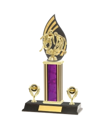  F/Back Tube Trophy On P/Base <Br>37cm