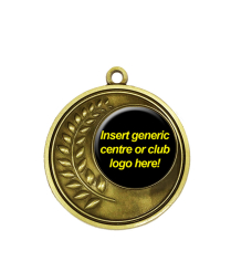 M002G Insert - Gold Fern Relief Medal 4.5cm Dia