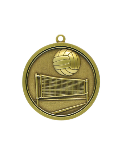 M013G Volleyball - Gold Relief <Br>Medal 4.5cm Dia