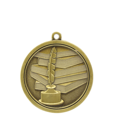 M015G Knowledge - Gold Relief <Br>Medal 4.5cm Dia