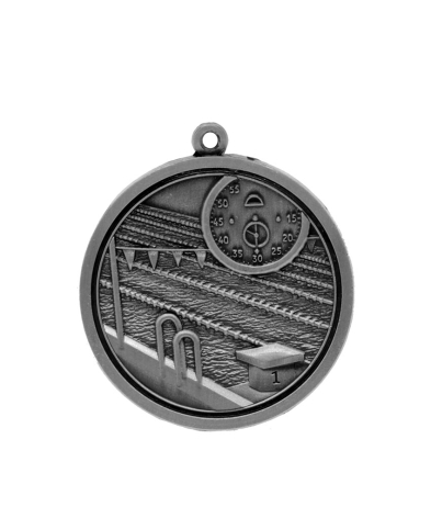 M022S Swimming - Silver Relief <Br>Medal 4.5cm Dia