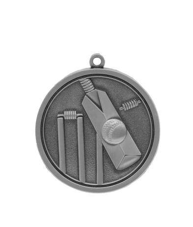 M025S Cricket - Silver Relief <Br>Medal 4.5cm Dia