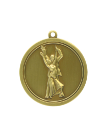 M029G Ballroom - Gold Relief <Br>Medal 4.5cm Dia