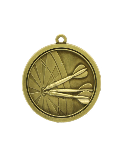 M031G Darts - Gold Relief <Br>Medal 4.5cm Dia
