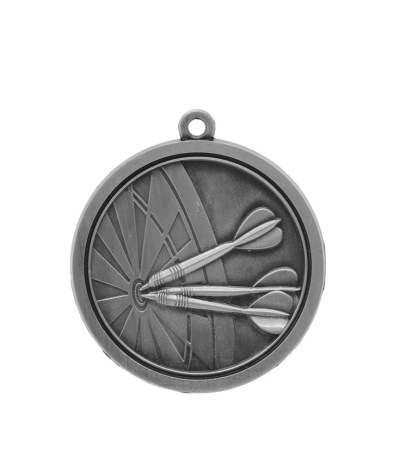 M031S Darts - Silver Relief <Br>Medal 4.5cm Dia