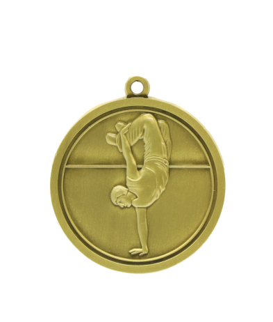 M032G Hiphop - Gold Relief <Br>Medal 4.5cm Dia