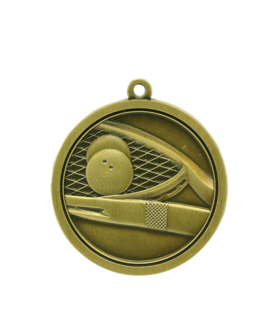 M035G Squash - Gold Relief <Br>Medal 4.5cm Dia