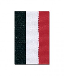 V122BWR V Neck Black/White/Red Ribbon