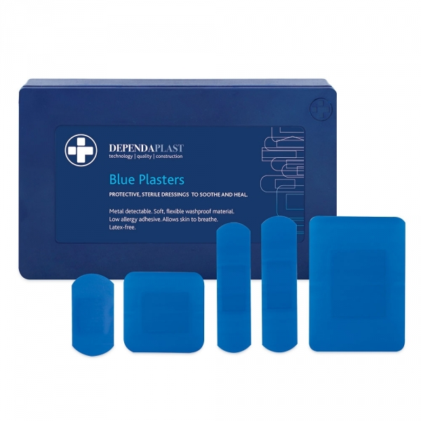 446 Dependaplast Blue Plasters Dispenser Box 120