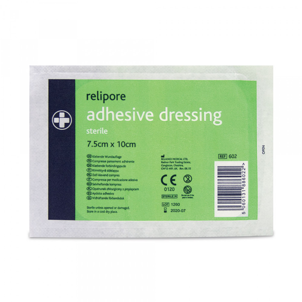 602E Relipore Adhesive Dressing Pads 7.5cm x 10cm SINGLE