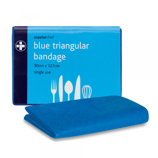 941 Master Chef Blue Single Use Triangular Bandage 90 x 127cm