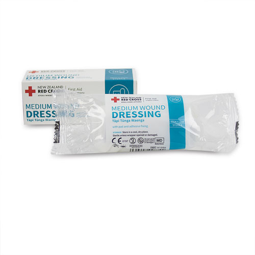 X1580 Red Cross Medium Wound Dressing 12cm x 12cm Boxed