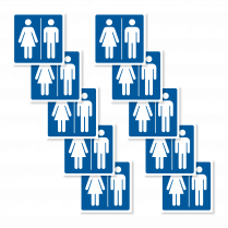  Unisex Toilet Sticker 10-Pack