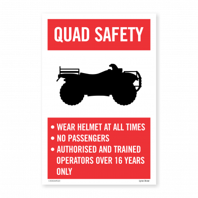  Quad Bike Safety Rules Sticker