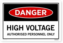 high voltage sign