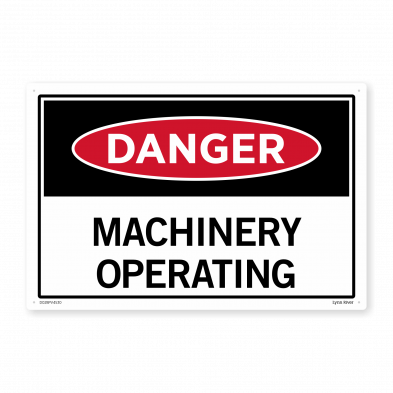 danger machinery operating sign
