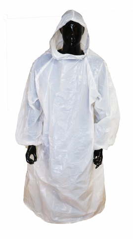 DC67813H-W Wise - Disp Smock Hooded 780 X 1300 - White 20pk