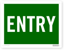 green entry sign