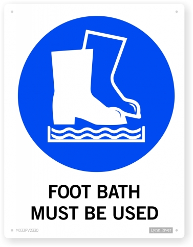 foot bath sign