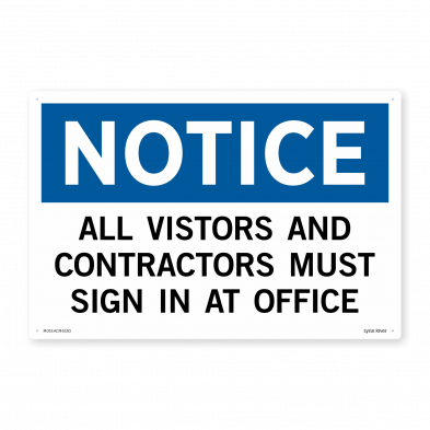 visitors must sign in