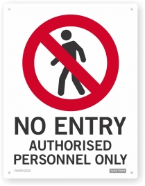 no entry sign authorised