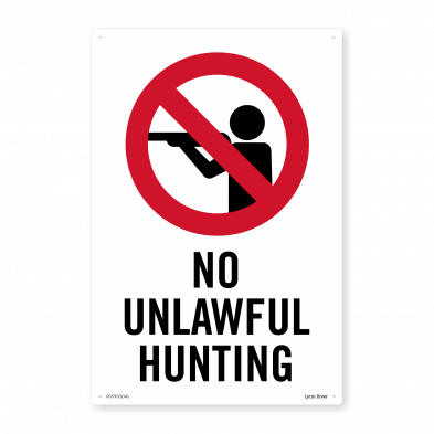  No Hunting PVC