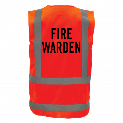  Orange Hi-Vis Fire Warden Vest