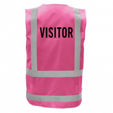  Pink Hi-Vis Visitor Vest Day/Night