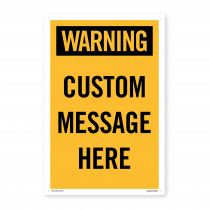  Warning With Custom Text PVC