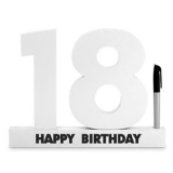 LMNG326 LANDMARK 18TH BIRTHDAY SIGNATURE BLOCK - WHITE