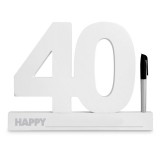 LMNG347 LANDMARK 40TH SIGNATURE BLOCK WHITE