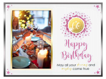 LMPF106 **60TH GLASS GLITTER PF 6X4