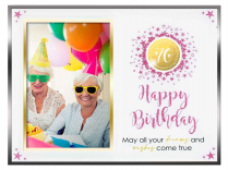 LMPF107 **70TH GLASS GLITTER PF 6X4