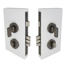 Mini Lever Entrance Lock Kit Round, 60mm