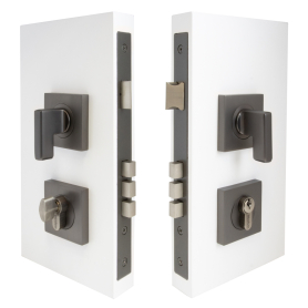 Mini Lever Entrance Lock Kit Square 60mm