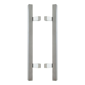Pull Handle 25mm sq offset 450mm 276 cr