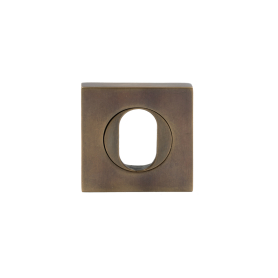 57mm Square Oval Escutcheon (Each) - Brass