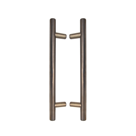 Brass Pull Handle Pair Round 300mm OA