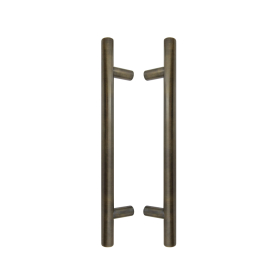 Brass Pull Handle Pair Round 300mm OA