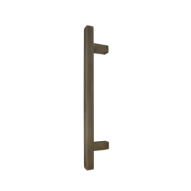 Brass Pull Handle Square 300mm OA - FF