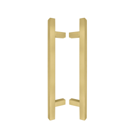 Brass Pull Handle Pair Square 300mm OA
