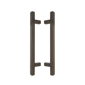 Brass Pull Handle Pair Square 300mm OA