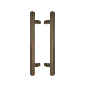 Brass Pull Handle Pair Square 300mm OA