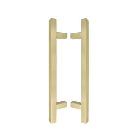 Brass Pull Handle Pair Square 300mm OA