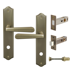 Villa Longplate Traditional Privacy Set - Magn. Latch