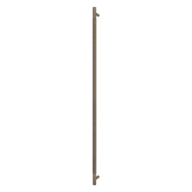 Brass Pull Handle 900mm - diamond knurl - Rear Fixed