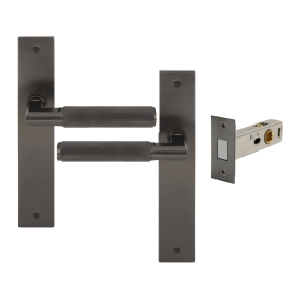 NIDO - Lumina Longplate Passage Set - Magn. Latch - Diamond Knurl