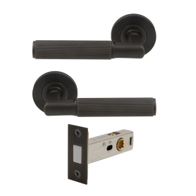 NIDO - Lumina Rose Passage Set - Magn. Latch - Linear Knurl